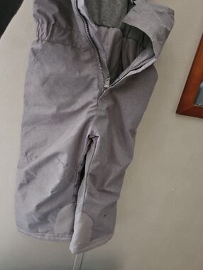 Gray Ski Snow Bibs